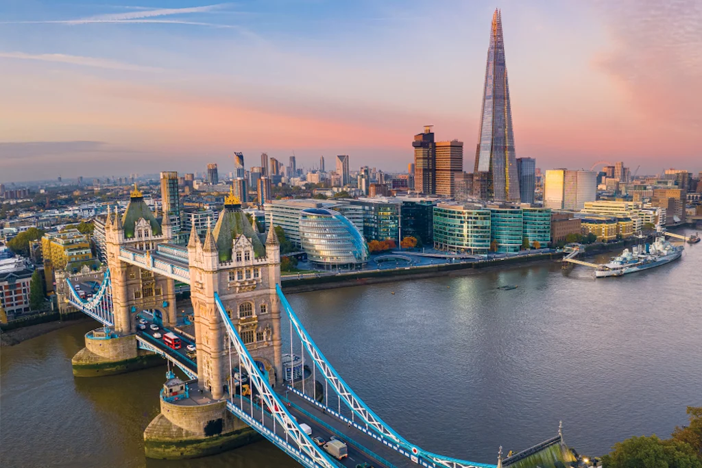 Tower Bridge and the London skyline
